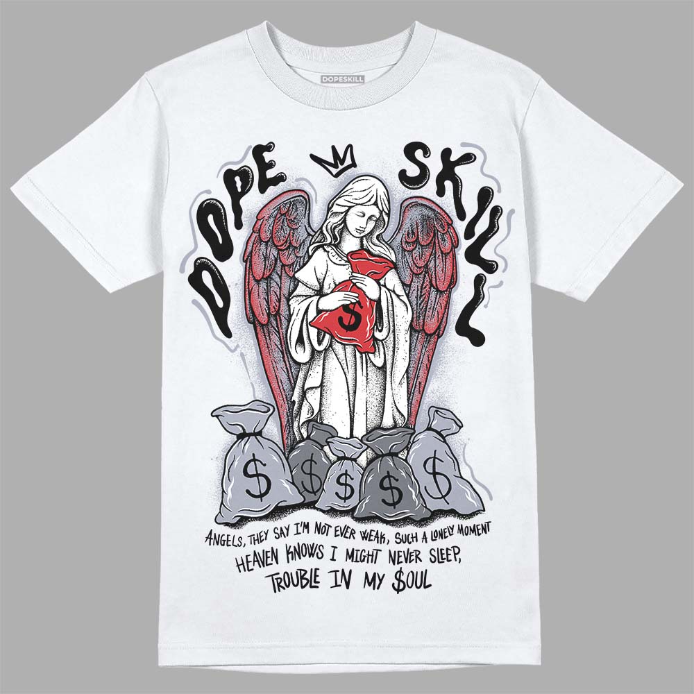 Jordan 4 “Bred Reimagined” DopeSkill T-Shirt Angels Graphic Streetwear - White 