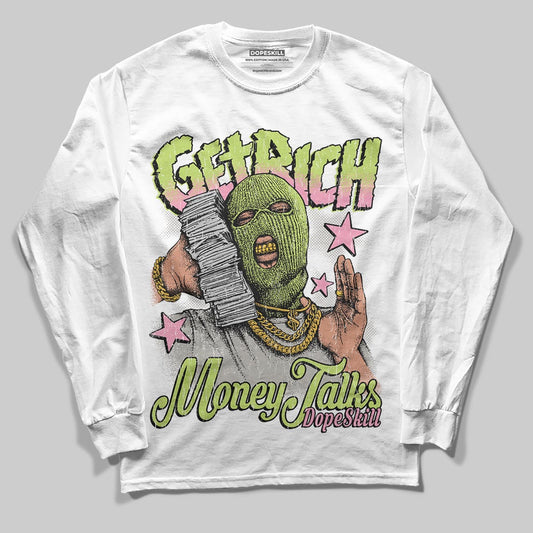 Chase B x Travis Scott x Jordan Jumpman Jack DopeSkill Long Sleeve T-Shirt Get Rich Graphic Streetwear - White