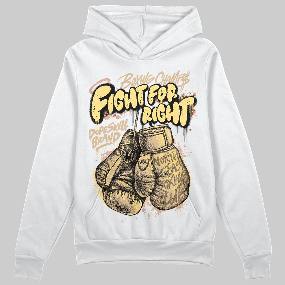 TAN Sneakers DopeSkill Hoodie Sweatshirt Fight For Right Graphic Streetwear - White