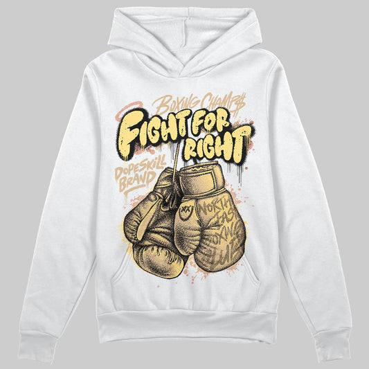 TAN Sneakers DopeSkill Hoodie Sweatshirt Fight For Right Graphic Streetwear - White