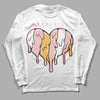 Jordan 3 GS “Red Stardust” DopeSkill Long Sleeve T-Shirt Slime Drip Heart Graphic Streetwear - White 