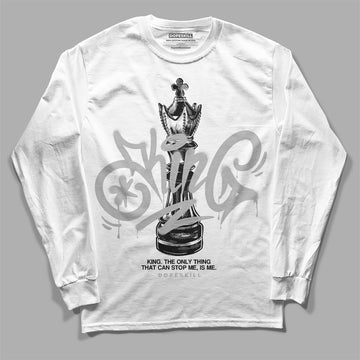 Jordan 3 “Off Noir” DopeSkill Long Sleeve T-Shirt King Chess Graphic Streetwear - White