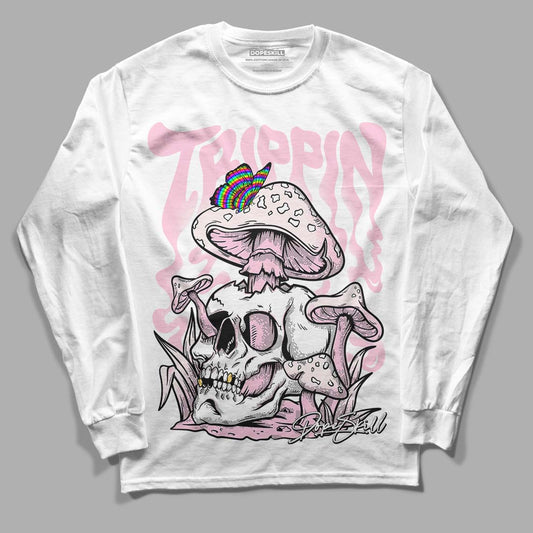 Dunk Low LX Pink Foam DopeSkill Long Sleeve T-Shirt Trippin Graphic Streetwear - White