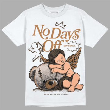 Jordan 3 Retro Palomino DopeSkill T-Shirt New No Days Off Graphic Streetwear - White