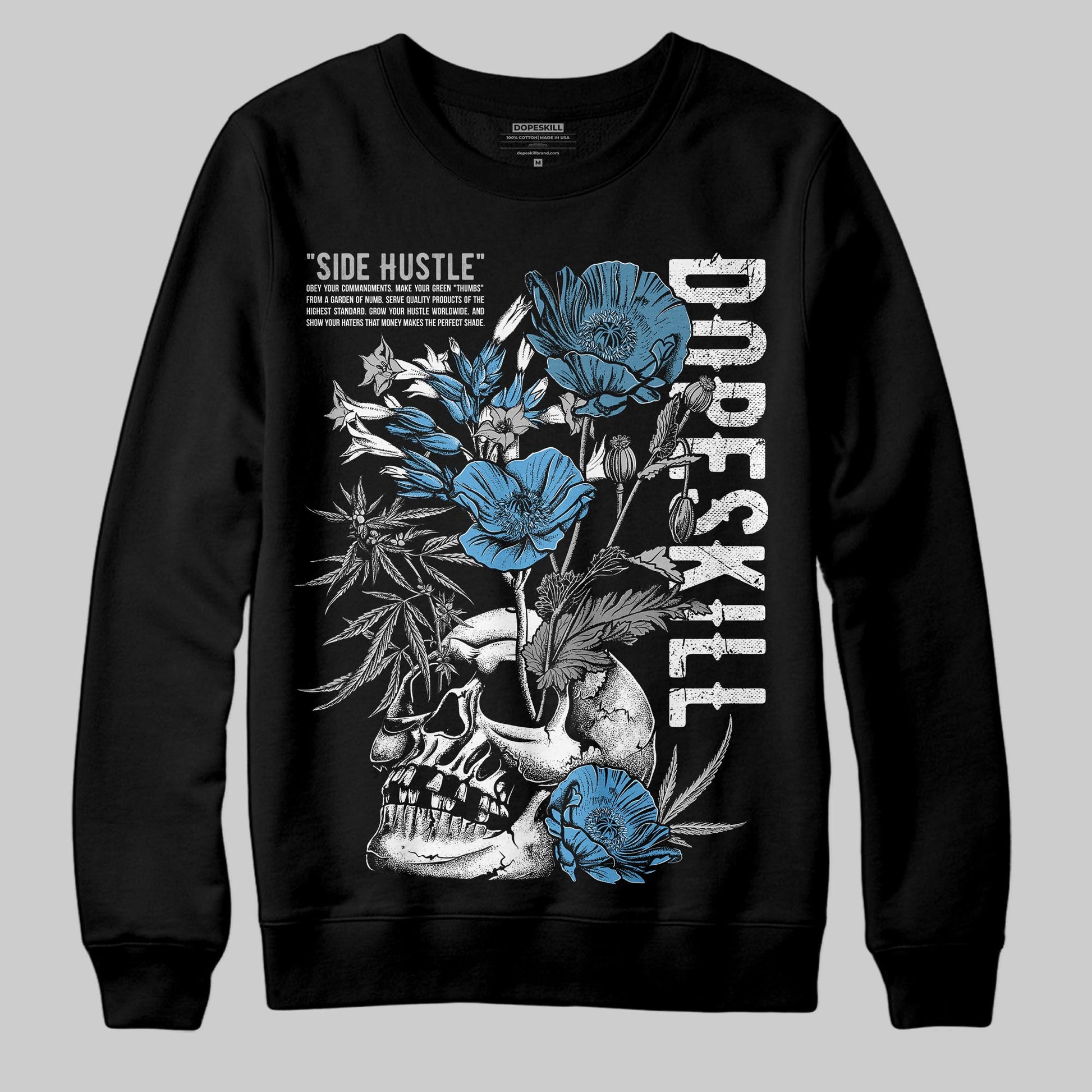 Jordan 10 OG “Steel” DopeSkill Sweatshirt Side Hustle Graphic Streetwear - Black