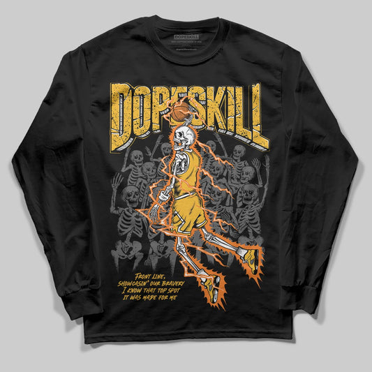 Jordan 5 'Tokyo' DopeSkill Long Sleeve T-Shirt Thunder Dunk Graphic Streetwear - Black