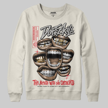 Jordan 1 Retro High OG “Sail” DopeSkill Sweatshirt The Mouth With No Droughts Graphic Streetwear
