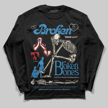 Jordan 3 Retro OG Rare Air DopeSkill Long Sleeve T-Shirt Broken Bones Graphic Streetwear - black