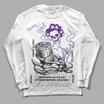 Jordan 12 “Field Purple” DopeSkill Long Sleeve T-Shirt Show Me The Money Graphic Streetwear