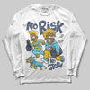 Jordan 11 Retro Gamma Blue (2025) DopeSkill Long Sleeve T-Shirt No Risk No Story Graphic Streetwear - White