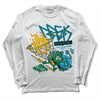 Green Sneakers DopeSkill Long Sleeve T-Shirt Break Through Graphic Streetwear - White