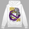 Jordan 12 "Field Purple" DopeSkill Hoodie Sweatshirt Takin No L's Graphic Streetwear - White 