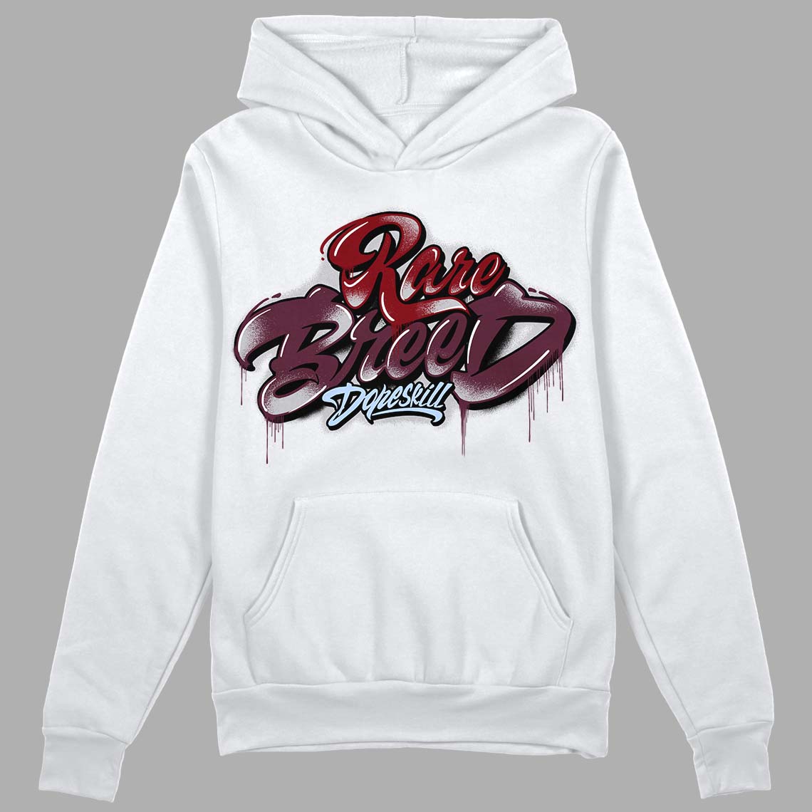 Jordan 5 Retro Burgundy (2023) DopeSkill Hoodie Sweatshirt Rare Breed Type Graphic Streetwear - White