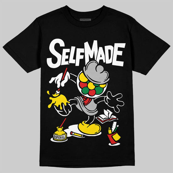 Black and White Sneakers DopeSkill T-Shirt Self Made Graphic Streetwear - Black