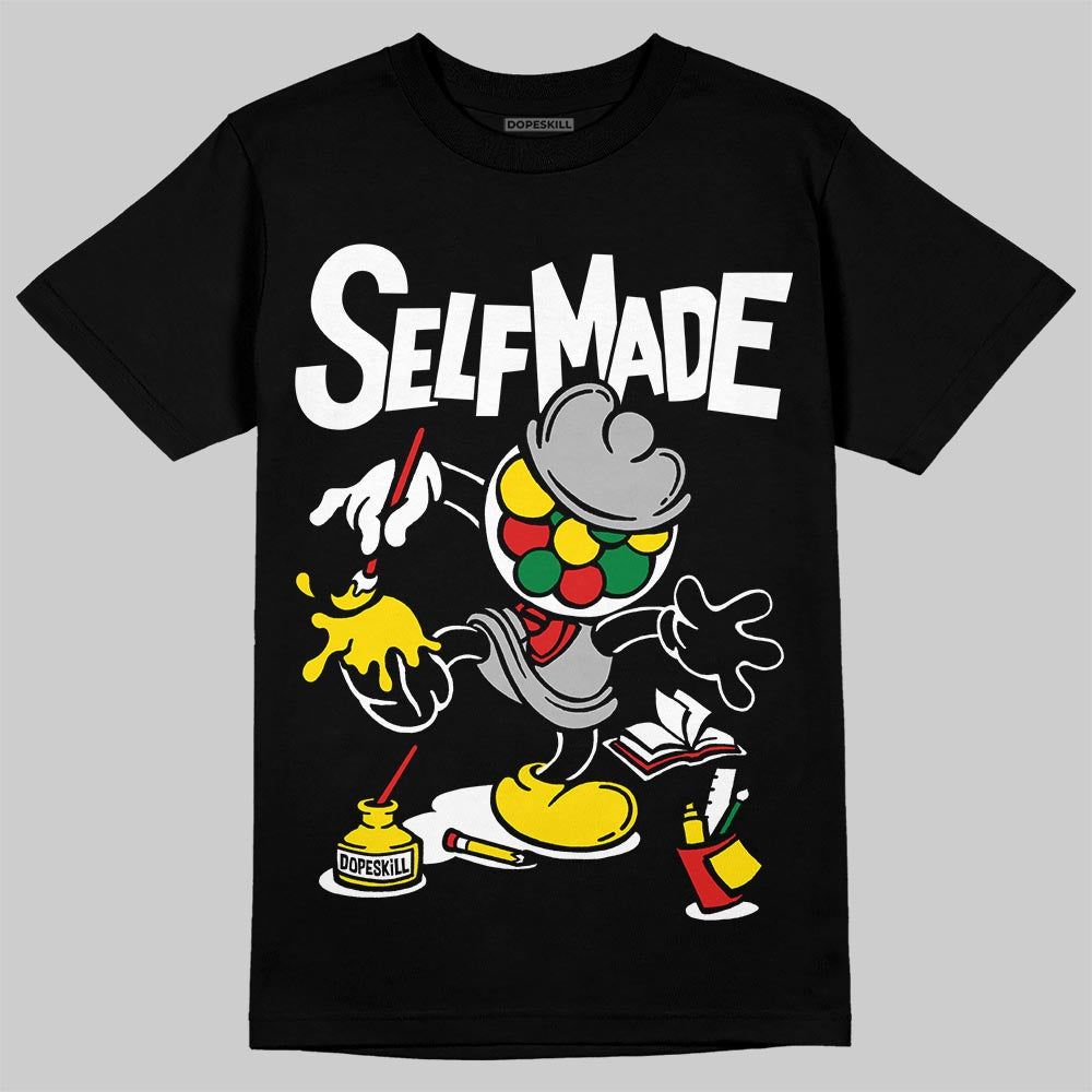 Black and White Sneakers DopeSkill T-Shirt Self Made Graphic Streetwear - Black