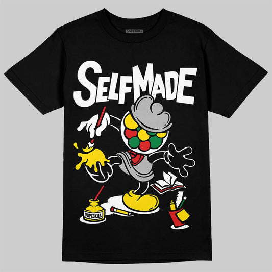 Black and White Sneakers DopeSkill T-Shirt Self Made Graphic Streetwear - Black