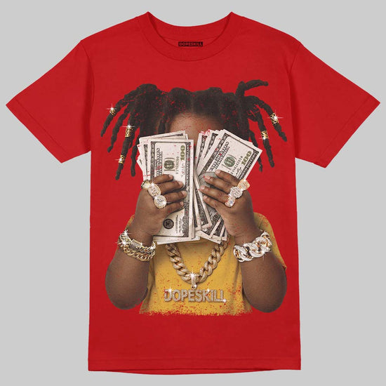 Jordan 14 Retro Ferrari (2025) DopeSkill T-Shirt Rich Youth Graphic Streetwear - Red