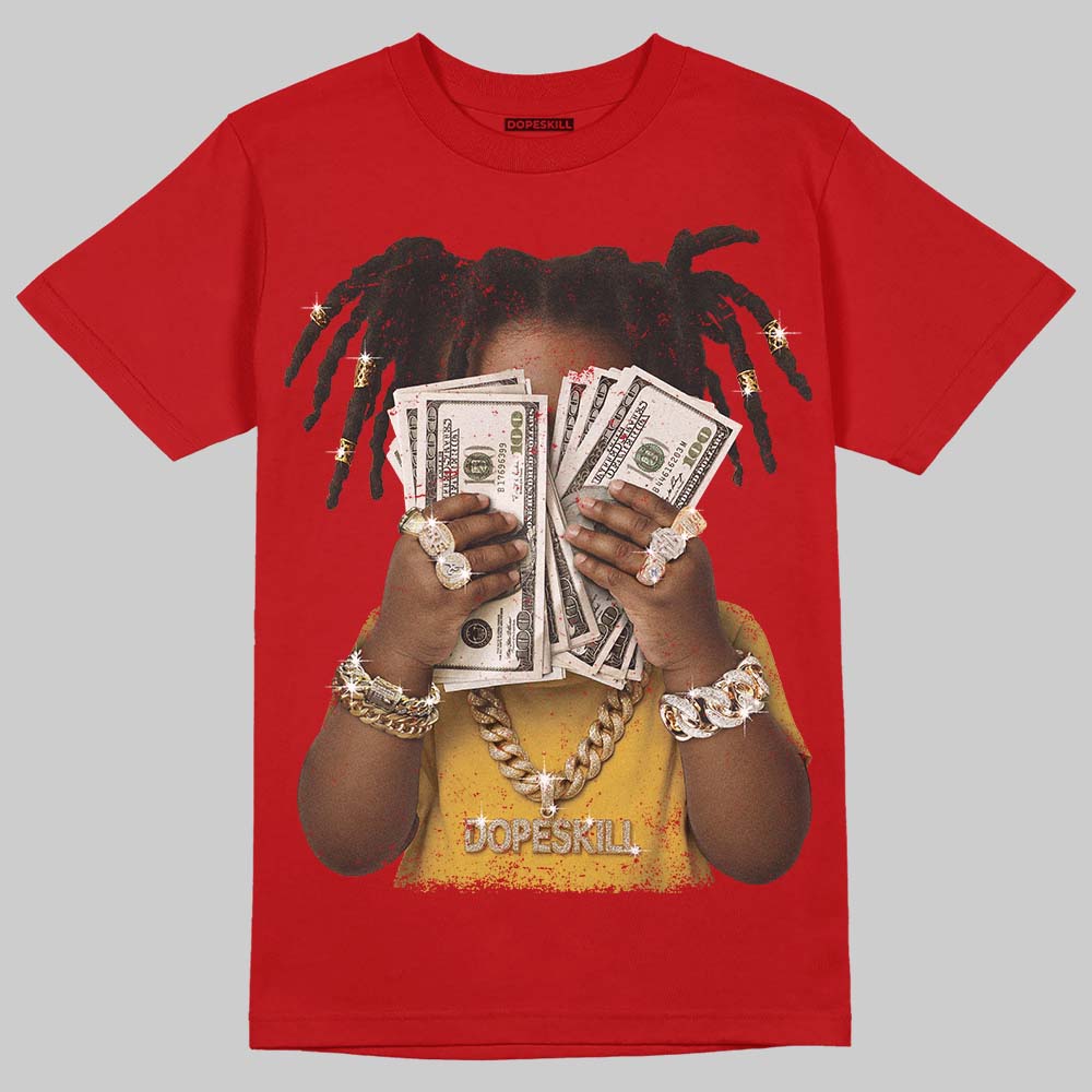 Jordan 14 Retro Ferrari (2025) DopeSkill T-Shirt Rich Youth Graphic Streetwear - Red