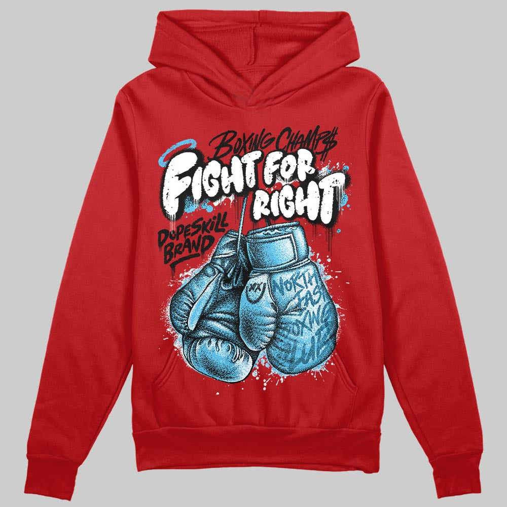 Red Sneakers DopeSkill Hoodie Sweatshirt Fight For Right Graphic Streetwear - Red