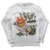 Olive Sneakers DopeSkill Long Sleeve T-Shirt Break Through Graphic Streetwear - White