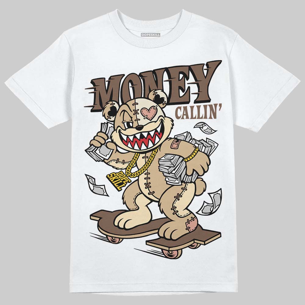 TAN Sneakers DopeSkill T-Shirt Money Callin' Graphic Streetwear - White