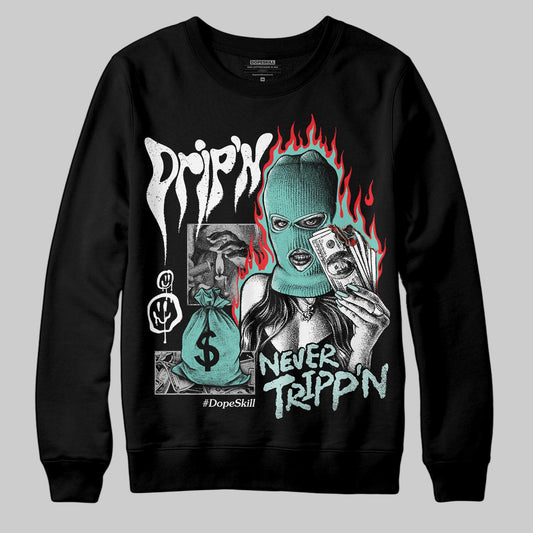 Jordan 11 Low "Igloo" DopeSkill Sweatshirt Drip'n Never Tripp'n Graphic Streetwear - Black