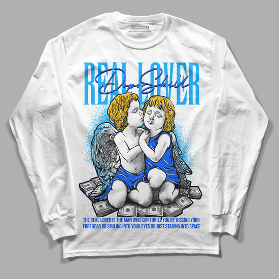 Royal Blue Sneakers DopeSkill Long Sleeve T-Shirt Real Lover Graphic Streetwear - White