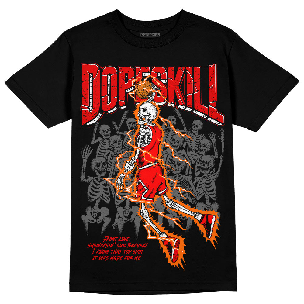 Jordan 1 Retro High OG "Satin Bred" DopeSkill T-Shirt Thunder Dunk Graphic Streetwear - Black 