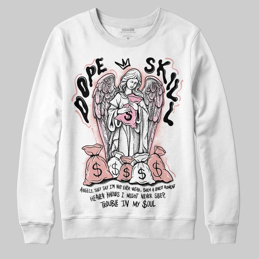 Jordan 1 Low OG “Rust Pink” DopeSkill Sweatshirt Angels Graphic Streetwear - White 