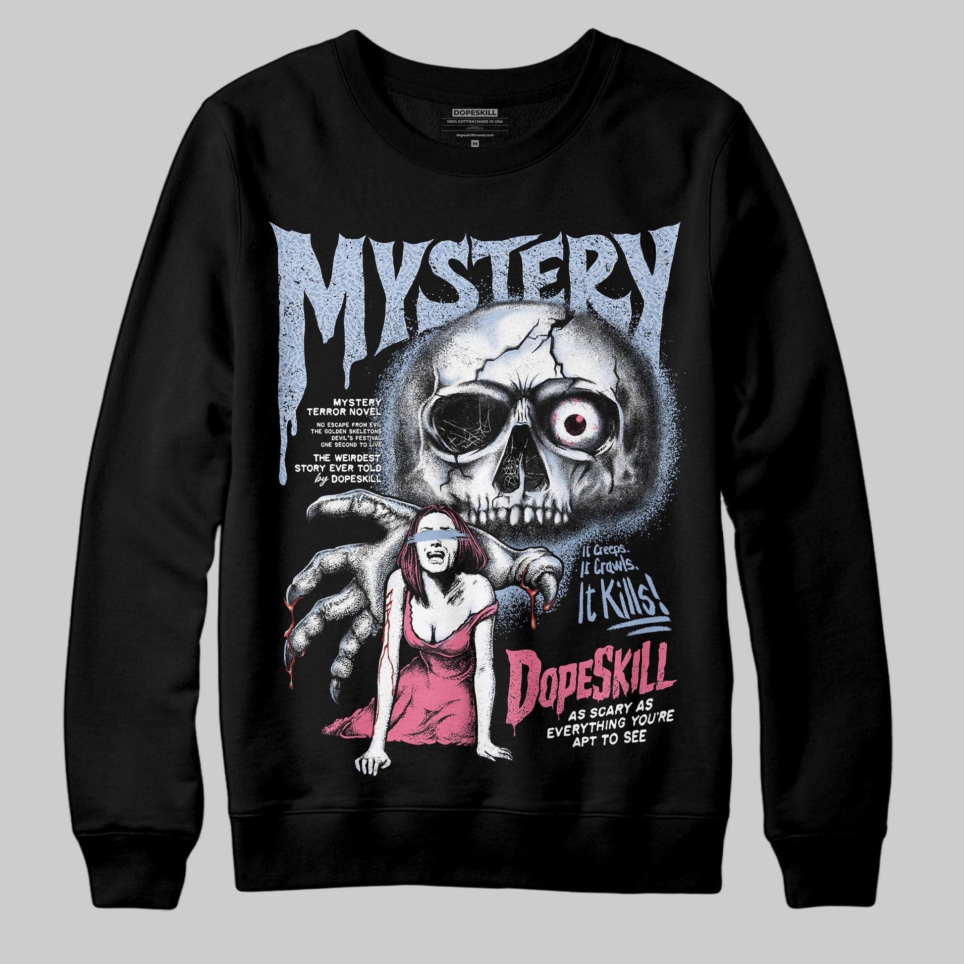 Jordan 3 GS “Cobalt Bliss” DopeSkill Sweatshirt Mystery Ghostly Grasp Graphic Streetwear - Black