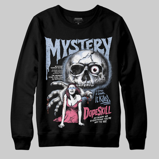 Jordan 3 GS “Denim/Pink Glow” DopeSkill Sweatshirt Mystery Ghostly Grasp Graphic Streetwear - Black