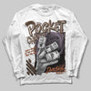 A Ma Maniére x Air Jordan 4 “Dark Mocha” DopeSkill Long Sleeve T-Shirt Pocket Change Graphic Streetwear - White