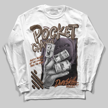 A Ma Maniére x Air Jordan 4 “Dark Mocha” DopeSkill Long Sleeve T-Shirt Pocket Change Graphic Streetwear - White