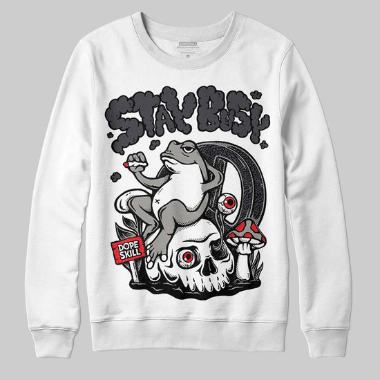 Jordan 3 Retro Black Cat DopeSkill Sweatshirt Stay Busy Graphic Streetwear - White