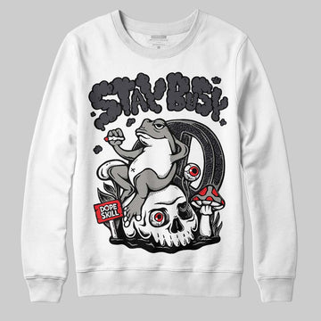 Jordan 3 Retro Black Cat DopeSkill Sweatshirt Stay Busy Graphic Streetwear - White