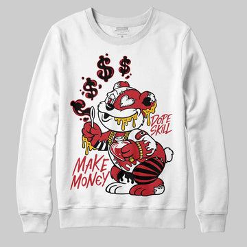 Jordan 1 Low OG "Chicago" DopeSkill Sweatshirt Make Money Graphic Streetwear - White