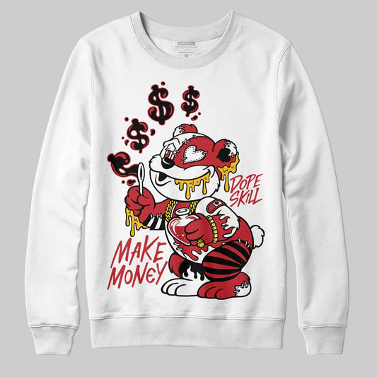 Jordan 1 Low OG "Chicago" DopeSkill Sweatshirt Make Money Graphic Streetwear - White