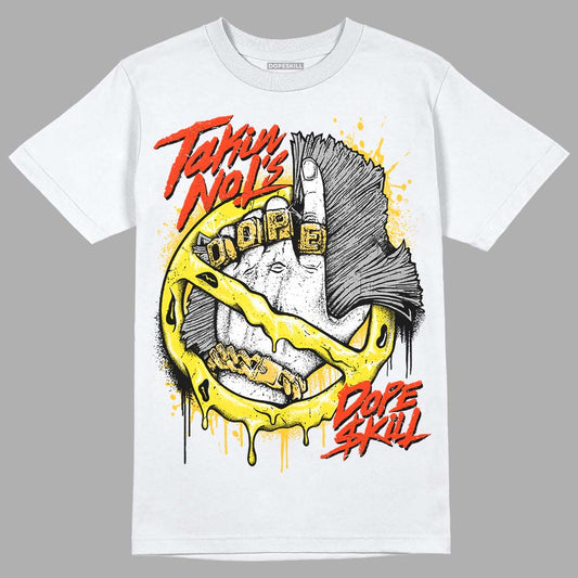 Jordan 4 Retro “Vivid Sulfur” DopeSkill T-Shirt Takin No L's Graphic Streetwear - White 