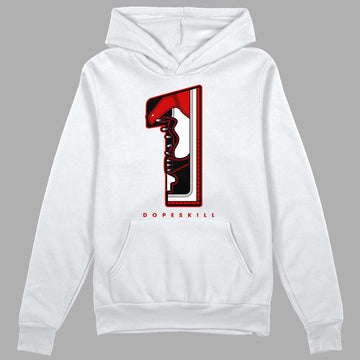 Jordan 1 Retro Low "Black Toe" DopeSkill Hoodie Sweatshirt No.1 Graphic Streetwear - White