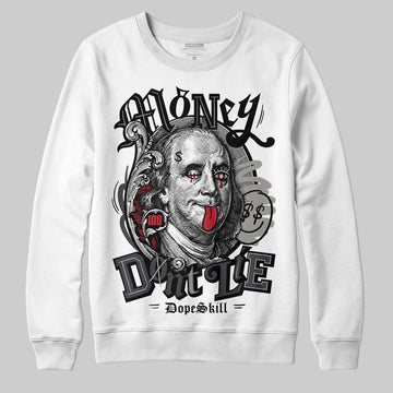 Jordan 3 Retro Black Cat DopeSkill Sweatshirt Money Don't Lie Graphic Streetwear - White