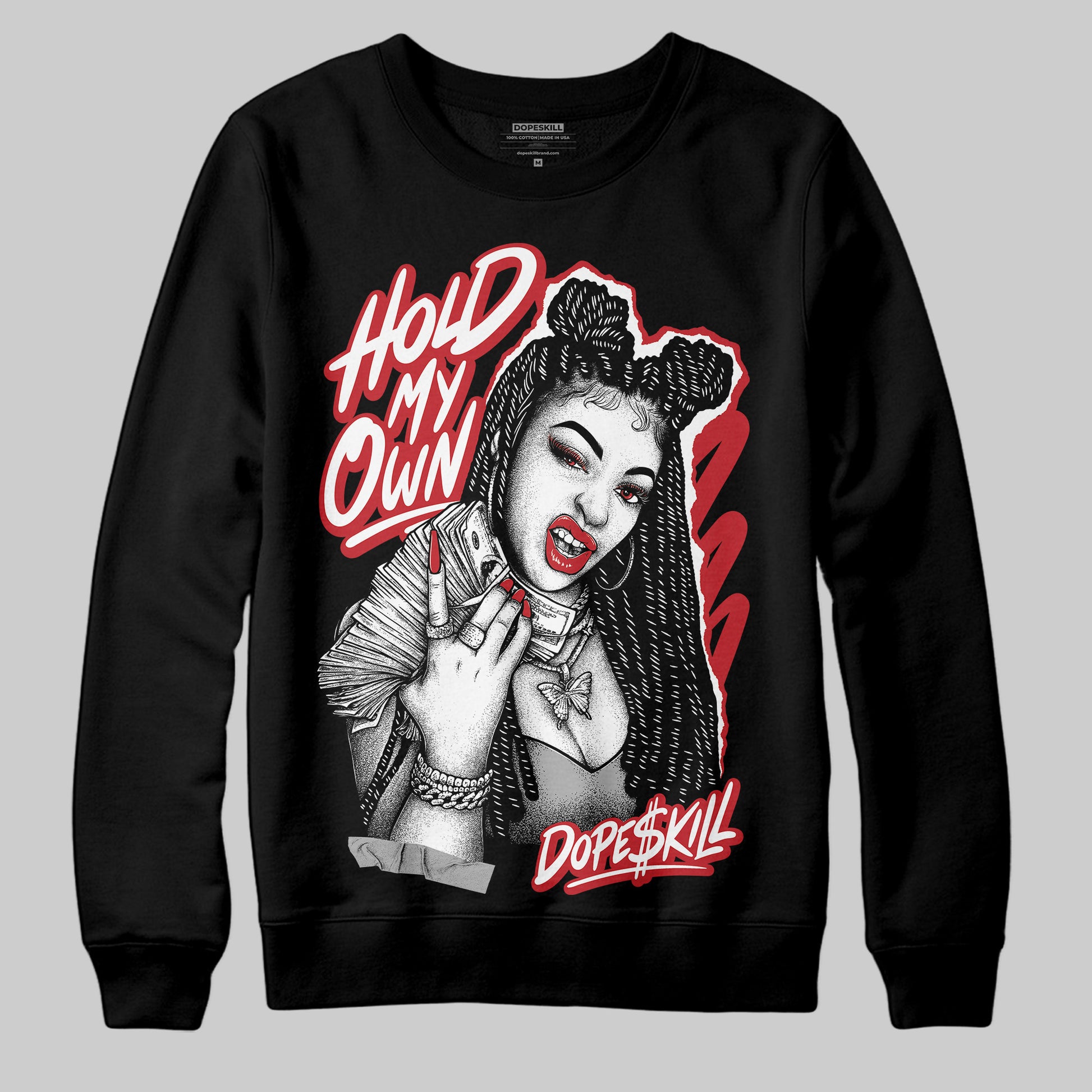 Jordan 11 Retro Low Bred (2025) DopeSkill Sweatshirt New H.M.O Graphic Streetwear - Black