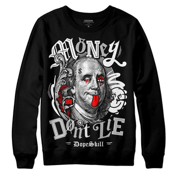 Black and White Sneakers DopeSkill Sweatshirt Money Don't Lie Graphic Streetwear - Black