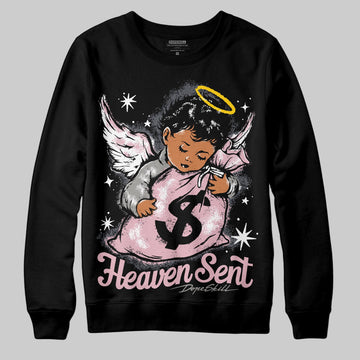 Air Max 95 OG “Pink Foam” DopeSkill Sweatshirt Heaven Sent Graphic Streetwear - Black