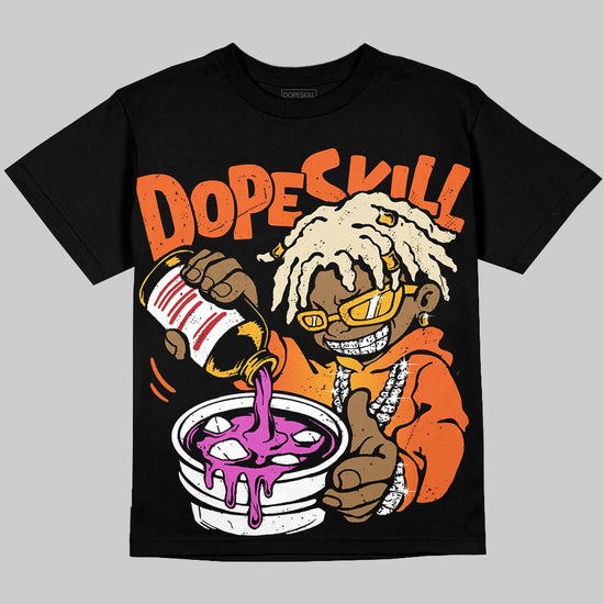 Jordan 4 Birds of Paradise DopeSkill T-Shirt Pour Up Graphic Streetwear - Black