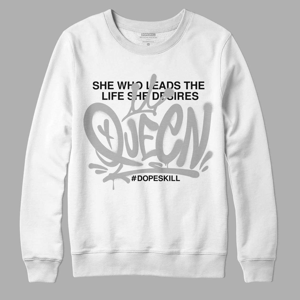 Jordan 3 “Off Noir” DopeSkill Sweatshirt Queen Graphic Streetwear - White 