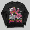 Diesel Pink S - Serendipity Pro-X1 Trainers DopeSkill Long Sleeve T-Shirt Born To Be Rich Graphic Streetwear - Black