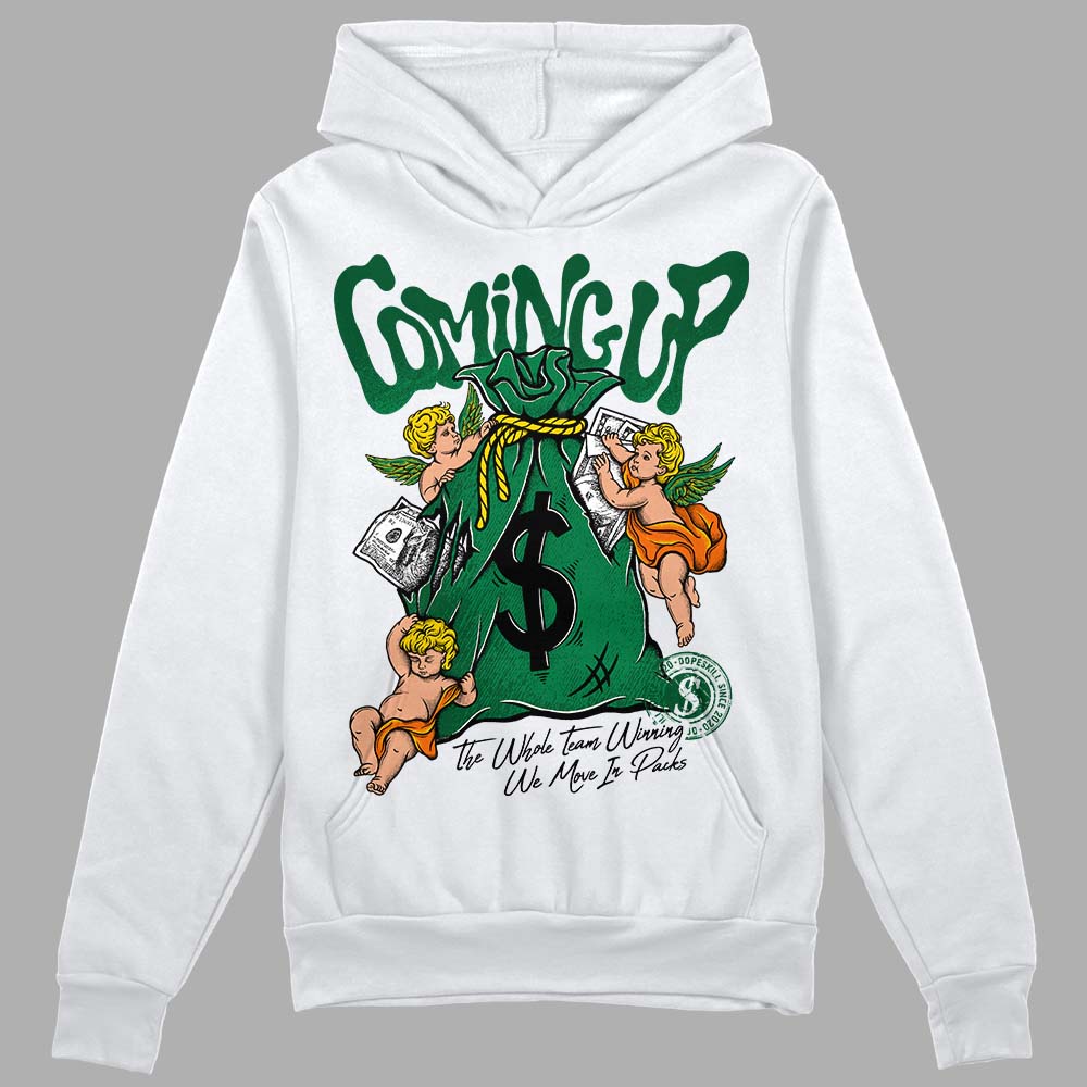 Green Sneakers DopeSkill Hoodie Sweatshirt Money Bag Coming Up Graphic Streetwear - White 