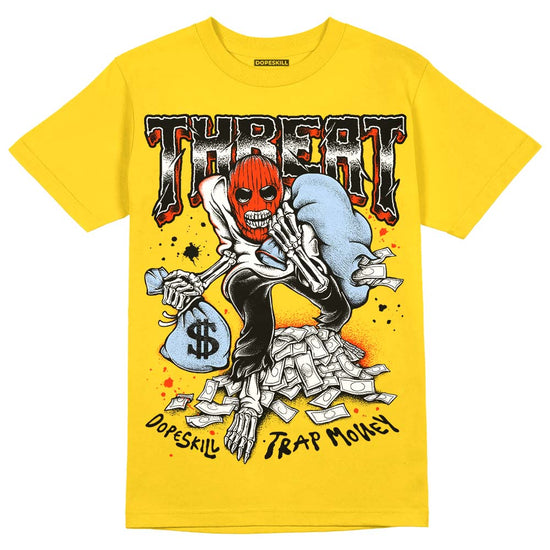 Jordan 6 “Yellow Ochre” DopeSkill Yellow T-Shirt Threat Graphic Streetwear