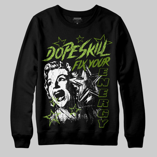 Green Sneakers DopeSkill Sweatshirt Fix Your Energy Graphic Streetwear - black
