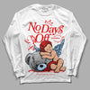 Jordan 11 Retro Cherry DopeSkill Long Sleeve T-Shirt New No Days Off Graphic Streetwear - White